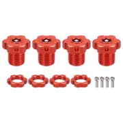 Metal 17mm Wheel Hex Hubs Nuts Drive Adapters Red for RC Car