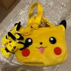 2002 Pikachu Project ANA set: Pikachu shoulder bag and two Pichu mascots RARE