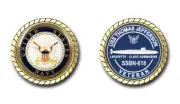USS Thomas Jefferson SSBN-618 Silhouette Veteran Challenge Coin