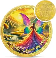 Affirmation Sunlight Fairy Sobriety Coin - Mountains Recovery Addiction AA Coins - Wings NA AA Chips and Medallions - Celebrate Living Clean Token Narcotics Alcoholics Anonymous Gifts for Women Men
