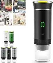 Go Brew V2.0, Go Brew 3 in 1 Wireless Portable Electric Espresso Machine, Travel Coffee Maker for Camping, Car Coffee Maker Self-Heating (Black) - 0.5L Capacity