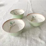日本香蘭社 KORANSHA 有田燒 經典茶杯 淺綠花瓣 淺綠茶杯