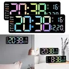 Large Screen 13in Digital Wall Clock with Remote Control Multifunctional