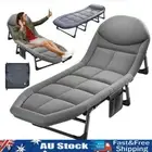 Portable Recliner Bedding Single Mattress Folding Bed Foldable Camping Chair+Mat