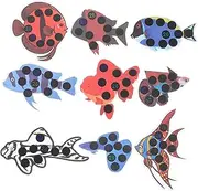 FOMIYES 1 Set LCD Thermometer Aquarium Thermometer Sticker Brewing Supplies Sticker by Numbers Stick on Strip Color Stickers Colored Stickers Stick on Thermometer Paper Decorate Fish Tank
