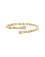 Meshmerise Mesh 18K Over Silver 0.15 ct. tw. Diamond Bangle Bracelet NoSize NoColor
