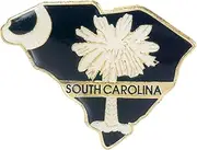 [Artisan Owl] State of South Carolina Lapel Hat Pin, Metal, no gemstone