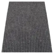 Ideal DIY Grey Dallas Wide Ribbed Carpet Runner - Linear Metre