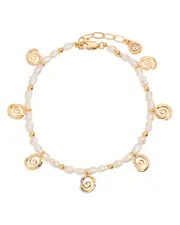 Ettika Aura Cultured Freshwater Pearl Swirl Charm Bracelet