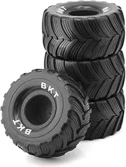 4Pcs 100mm 1/10 Tires Wheel 12mm Hex for 1/18 Mini RC Car Upgrade Parts, Black