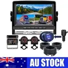 9'' Quad Split Monitor DVR 3x 4 PIN AHD Side Rear View Reverse Camera For Truck