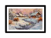 Winter Landscape Framed print Art Poster