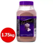 Cadbury Cafe Blend Premium Drinking Chocolate Powder Hot Cold Creamy 1.75kg Jar