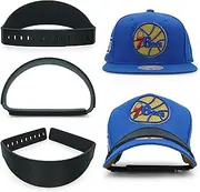 Modern JP Hat Brim Bender (2-Pack) - Perfect Hat Curve Band, Steaming Optional Hat Shaper - Easy Snap-on Hat Curver Tool with 9 Brim Curve Options - Black
