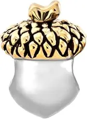 [SBI Jewelry] Women Girls Acorn Lucky Charm Compatible with Pandora Charm Bracelet Good Luck Silver Bead Family Friend Mom Sister Daughter Birthday Anniversary, Copper, No Gemstone