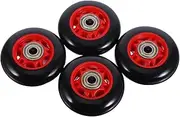 Kisangel 4pcs Roller Wheel Universal Wheel Fitness Pulley Wheel Back Roller Wheel Exercise Wheels Abs Roller Wheel Sliding Gate Rollers Exercise Roller Universal Pulley Ab Roller Black