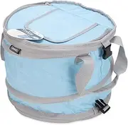 Camco Pop-Up Cooler | Lightweight, Waterproof and Insulated Pops Open for Use and Collapses Flat for Storage | Ideal for The Beach, Pool, Camping, Tailgating and Travel | Blue (51995)