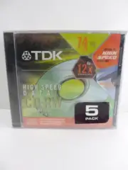 TDK High Speed Data CD-RW Discs 5-Pack 74 min 650 MB 4x-12x Compatible