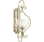 Quorum 5414-1-60 Ansley 21.75" Wall Sconce in Aged Silver Leaf