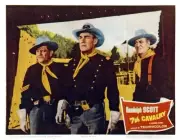 7th Cavalry Lobby Card Jay C Flippen Randolph Scott Frank Fayl- 1956 Old Photo