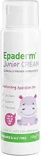 Epaderm Junior Cream for Eczema, Psoriasis and Dry Skin, 150g Pump | 2-in-1 emollient formulated with clinically proven ingredients | Free from fragrance, colour, steroids, sodium lauryl sulphate (SLS) | Suitable for all ages, including babies