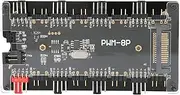 RGB Splitter Hub - 12V 4 Pin PWM+ 5V 3Pin ARGB 2 in 1 Fan Hub with Remote Controller for Realize Synchronous Temperature Control of CPU Radiator and Chassis Fan, Case Fan Hub