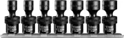 7PCS 3/8" Drive Metric Standard Universal Impact Swivel Socket Set, 10, 11, 12,