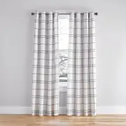 Insulating, Noise Canceling, Light Blocking Window Panels Ivory & Blue Curtains