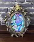 Botanical Lilac-breasted roller bird Giclee print in vintage style ornate frame