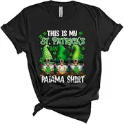 [Generic] This is My St. Patrick's Day Pajama Shirt, Wonderful Three Gnomes, Horseshoe Shamrocks Unisex T-Shirt