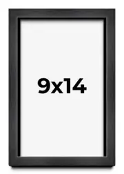9x14 Shadow Box Frame Grey Charcoal Black | 0.875 Inches Deep | Solid Wood Shado