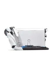 Metal mirror mini shoulder bag One size White