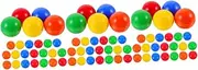 ibasenice 75 Pcs Ball Round Balls Children Bingo Sphere Game Balls Plastic Balls for Party Bag Filler Raffle Balls Calling Balls Interesting Game Balls PVC Snowball Hollow