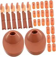 OFFIGAM 1set Nail Training Hand Model Realistic Flexible Finger Practice Kit for Nail Art Detachable Stand Included for Beginners to Techniques with Authentic Skin Tone and Texture