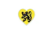 Patch badge print flag country heart belgium flanders