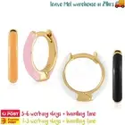1 Pair 14K plated Earring Huggie Enamel Ear Hoop Ring Piercing Jewellery
