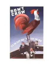 nostalgic office wall art dont crow patriotic propaganda poster