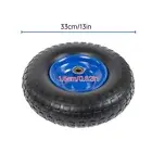 13 inch Solid Wheelbarrow Wheel 16mm Bore Cart Tyre Trolley Rust Proof 4.00-6
