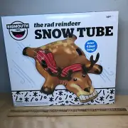 Rad Reindeer Snow Tube - Bigmouth Inc. 4 Ft Inflatable Holiday Sled Winter Fun