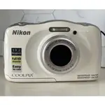 【時光藏寶閣】NIKON 尼康  W100 10 米防水 水底臉部構圖功能   9成新 傻瓜相機 小紅書 自拍相機