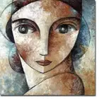 Face by Didier Lourenco Gallery-Wrapped Canvas Giclee Art (14 in x 14 in)
