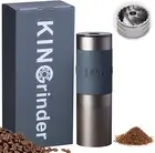 K0 Iron Grey Manual Hand Coffee Grinder 140 Adjustable Grind Settings for French