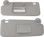 Car Sun Visor Uv Blocking Gray Left Right Sun Visor with Mirror for Chevy for Sonic 2012 2013 2014 2015 2016 2017 2018 2019 2020 for Matiz 2004-2017 for Spark 2011