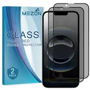 [2 Pack] Privacy Anti-Spy Full Coverage Apple iPhone 16e (6.1") Tempered Glass Premium 9H HD Screen Protectors by MEZON (iPhone 16e, Privacy) – FREE EXPRESS