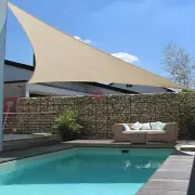 Triangle Steel Wire Sun Shade Sail UV Block Shelter Cover Patio Garden Sand