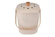 Eco Basics Kitchen 6L Compost Waste Bin Container Bucket w Liners Filter Pebble