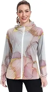 [Caihoyu] Plain Hoodie Long Sleeve Swim Shirts for Women UPF 50+ Protection Workout Sweatshirt Hiking Outdoor Performance, Multicolor11, XX-Large
