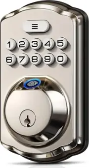 Electronic Keypad Deadbolt with 20 User Codes & Easy Installation - Satin Nickel