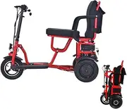 Foldable Electric Mobility Scooter Folding Mobility Scooter Mobility Chair Portable Travel Scooter 10 ah Battery 15 KMH Speed 350W Powerful Motor (Size : B)