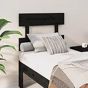 Bed Headboard, Beds Head Frame Black 93.5 cm Solid Wood Pine